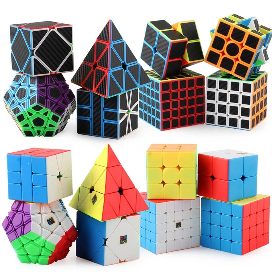 MoYu Cube Gift Box 2x2 3x3 4x4 5x5 Magic Cube SQ-1 Speed Cube Puzzle Game Cube adesivo in fibra di carbonio Cubo regalo per bambini