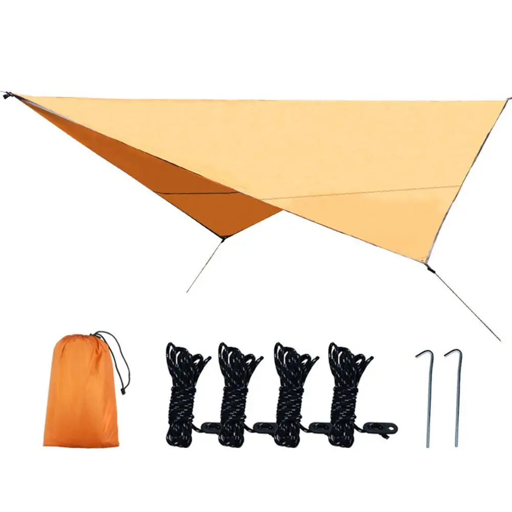 320x250cm Outdoor Camping Hammock Tent Shade Waterproof Tarp Rain Fly UV Garden Awning Canopy Sunshade Ultralight Camping Mat