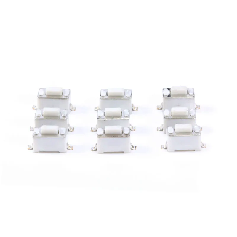 100PCS 3X6X4.3MM Micro Switch White Button Tactile Tact Push Switch 3*6*4.3MM SMD