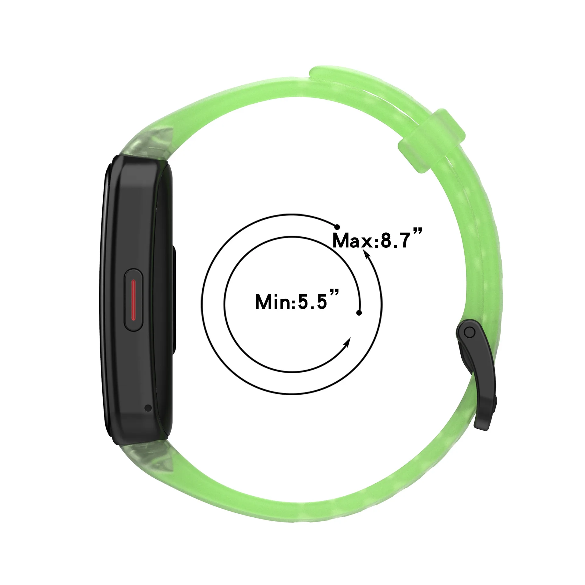 화웨이 아너 밴드 6 투명 캔디 컬러 소프트 TPU 스포츠 스트랩, 화웨이 밴드 6 스마트 손목 밴드 교체용 스트랩