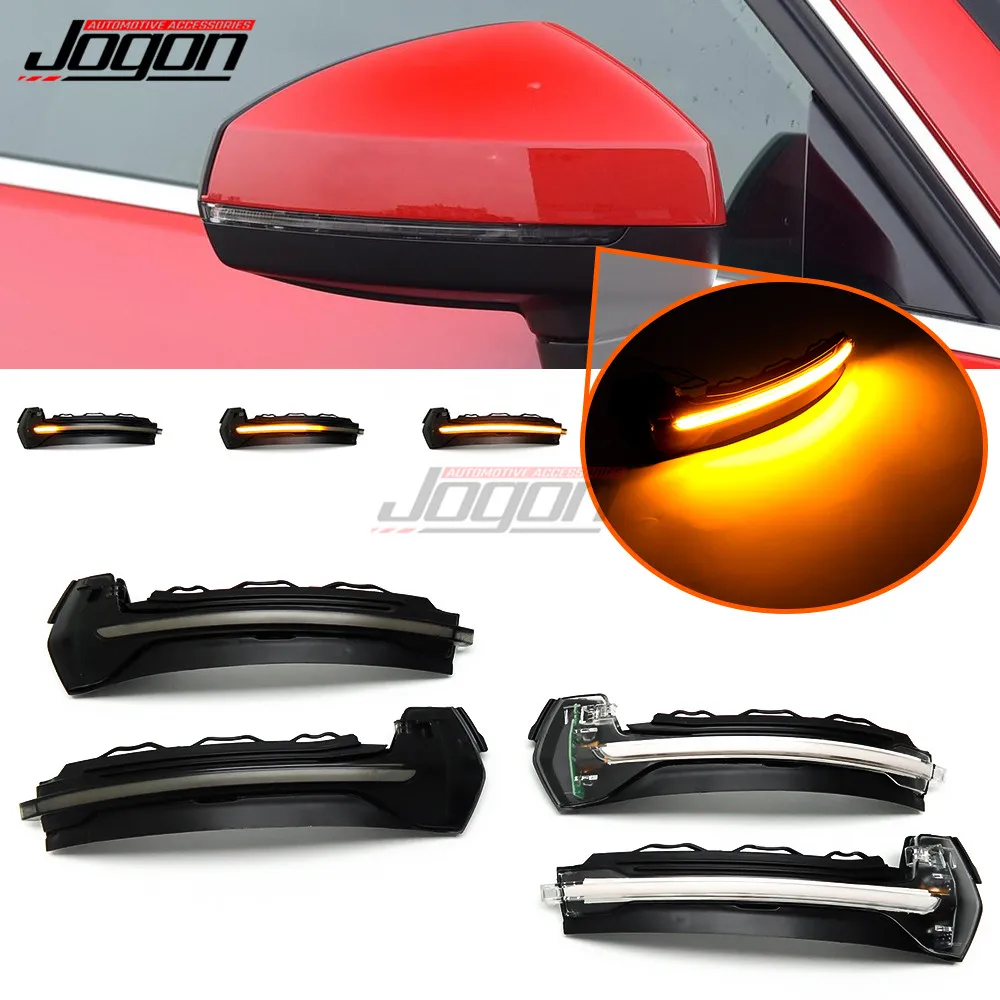 

For AUDI A3 S3 8V 2013 - 2018 2019 Dynamic Turn Signal LED Side Mirror Indicator Blinker Sequential Light