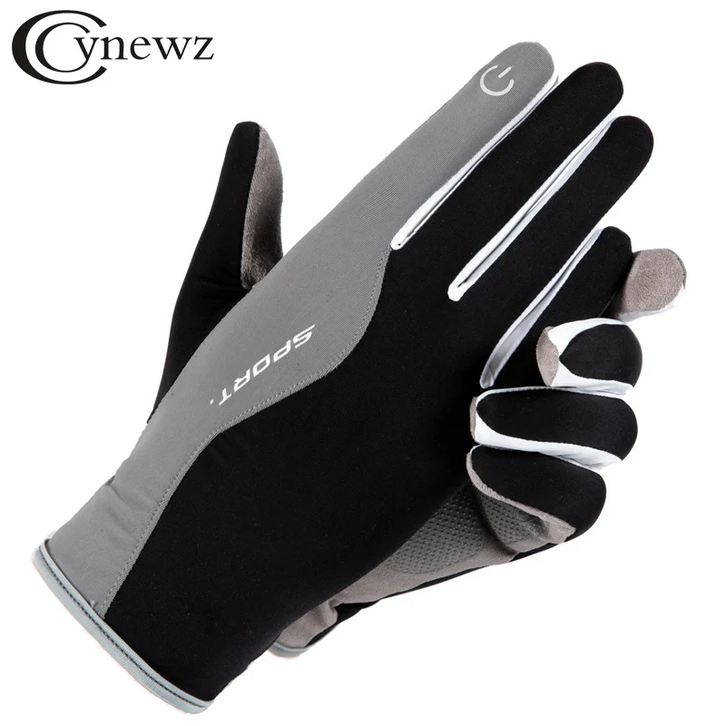 Ultra-Thin Gloves For Men Cool Sun Protection Silicone Antiskid Ice Silk Summer Driving Fishing Women Elastic Gloves