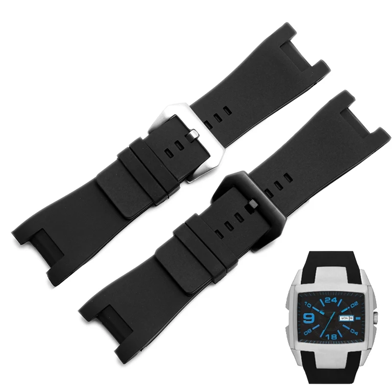 32mm Waterproof silicone strap  for Diesel Watch Strap for DZ1216 DZ1273 DZ4246 DZ4247 DZ287 Soft Breathable Wrist Band Bracelet