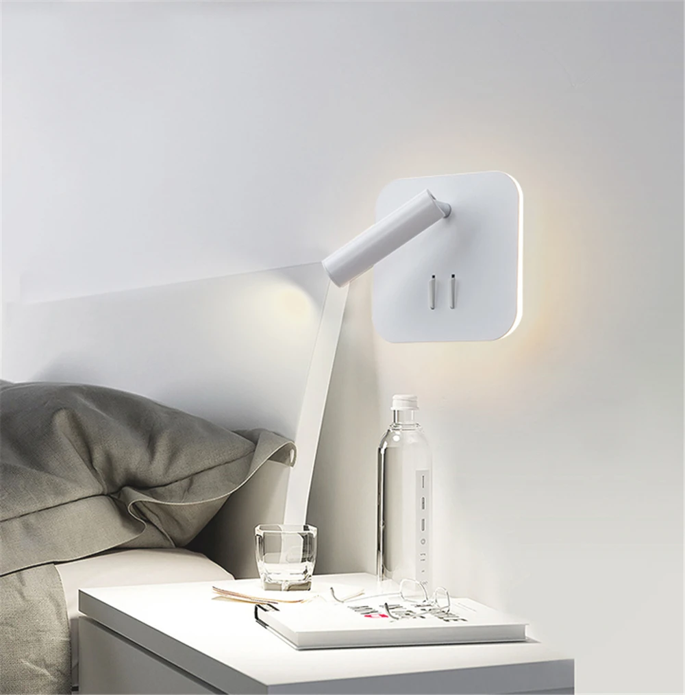 Turnable Wall Lamp With Switch Reading Lamp Bedroom Living Room Wall Lamp Desk Lamp Lighting Fixture view 3