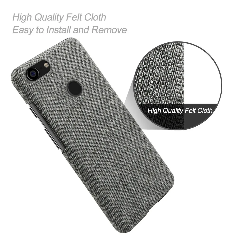 Slim Cloth Texture Fitted Cover for Google Pixel 3 3XL Case Fabric Ultrathin Antiskid Anti-fall Capa For Pixel3 3 XL Pixel3XL