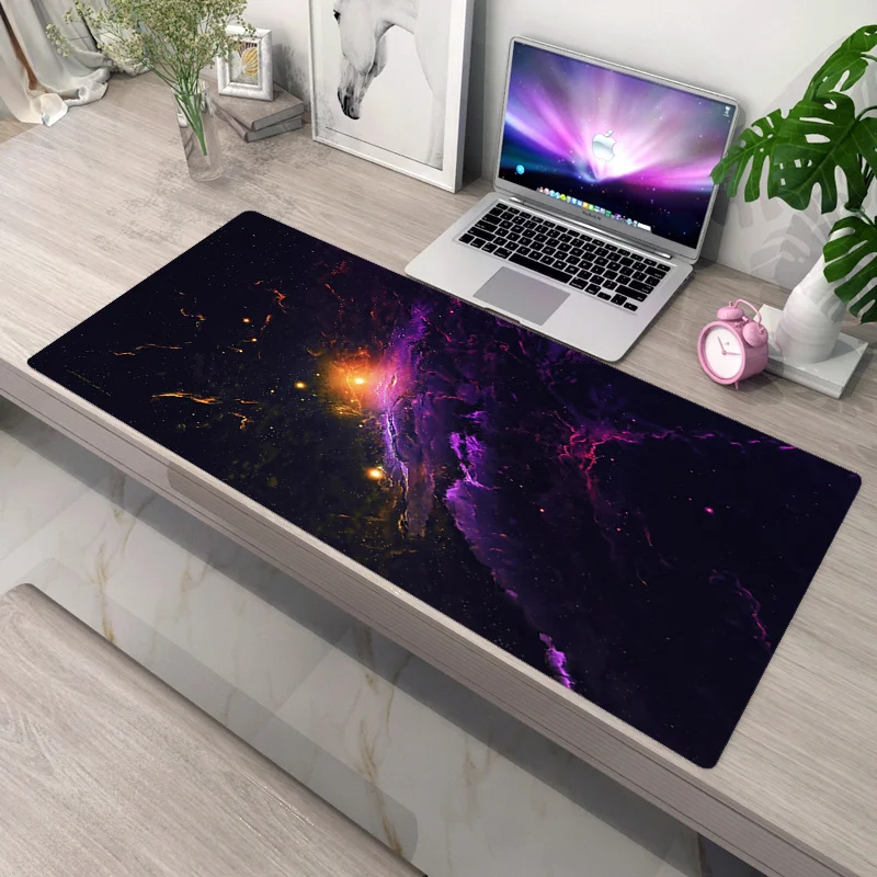 Mousepad Home XXL ใหม่แผ่นรองเม้าส์ขนาดใหญ่ MousePads Starry Sky แล็ปท็อปพรม Soft Anti-SLIP Desktop Mouse Pad แผ่นรองเม้าส์