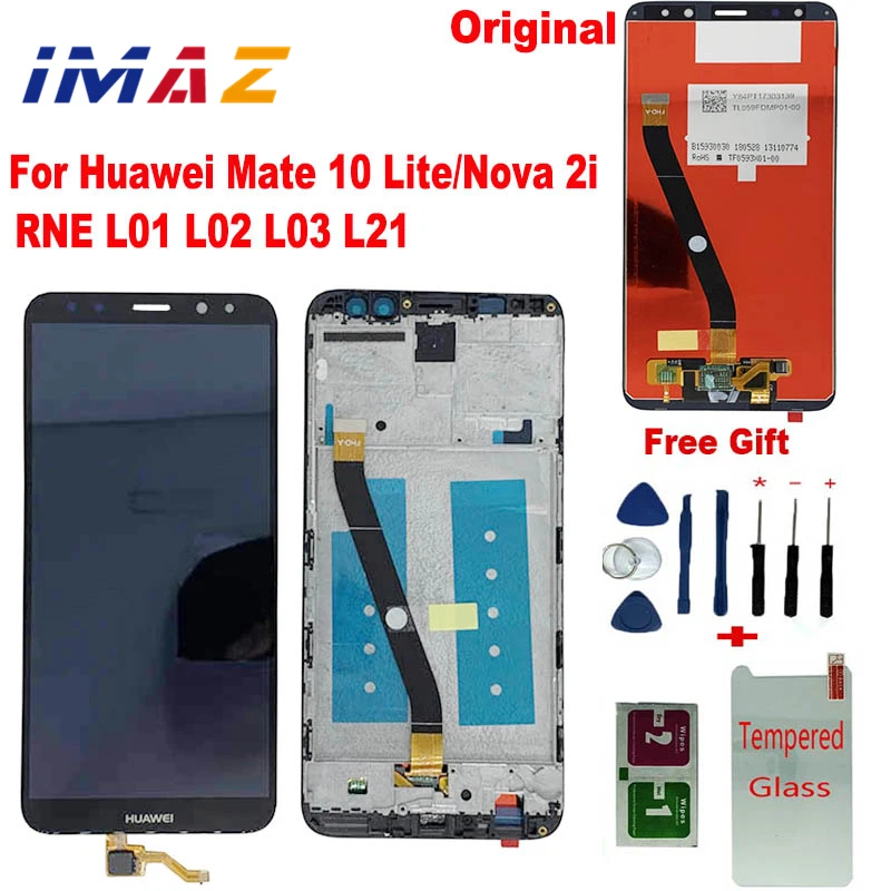 

IMAZ Original 5.9" For Huawei Mate 10 Lite NOVA 2I RNE L01 L02 L03 L21 LCD Display Touch Screen Digitizer Assembly Replacement