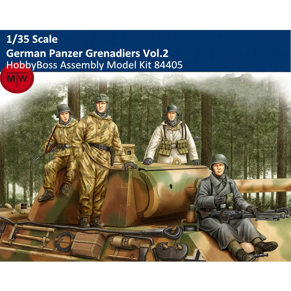 

HobbyBoss 84405 1/35 Scale German Panzer Grenadiers Soldier Figures Military Plastic Assembly Model Kits