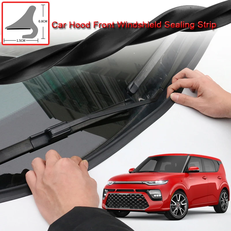 

For Kia Soul 2012-2020 DIY 1.8m Car Seal Strip Windshied Spoiler Filler Protect Edge Weatherstrip Strips Sticker Car Accessories