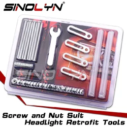 Sinolyn Retrofit Tool Screw Suit Kit For Hella 3R G5/Q5 Projector Lens 3.0 Bixenon Headlight Car Lights Accessories Tuning