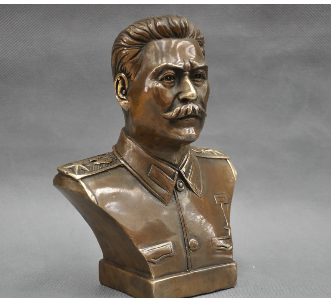 

6'' Russian Leader Joseph Stalin Bust Bronze Statue