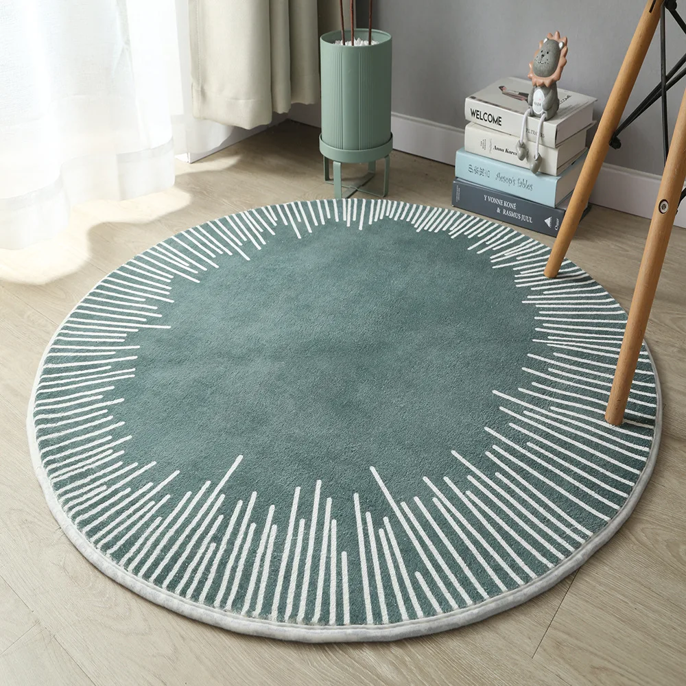 Soft Short Plush Round Rug Sofa Coffee Table Round Carpet Home Decor Rugs For Bedroom Computer Chair Floor Mat Kids Play Tatami