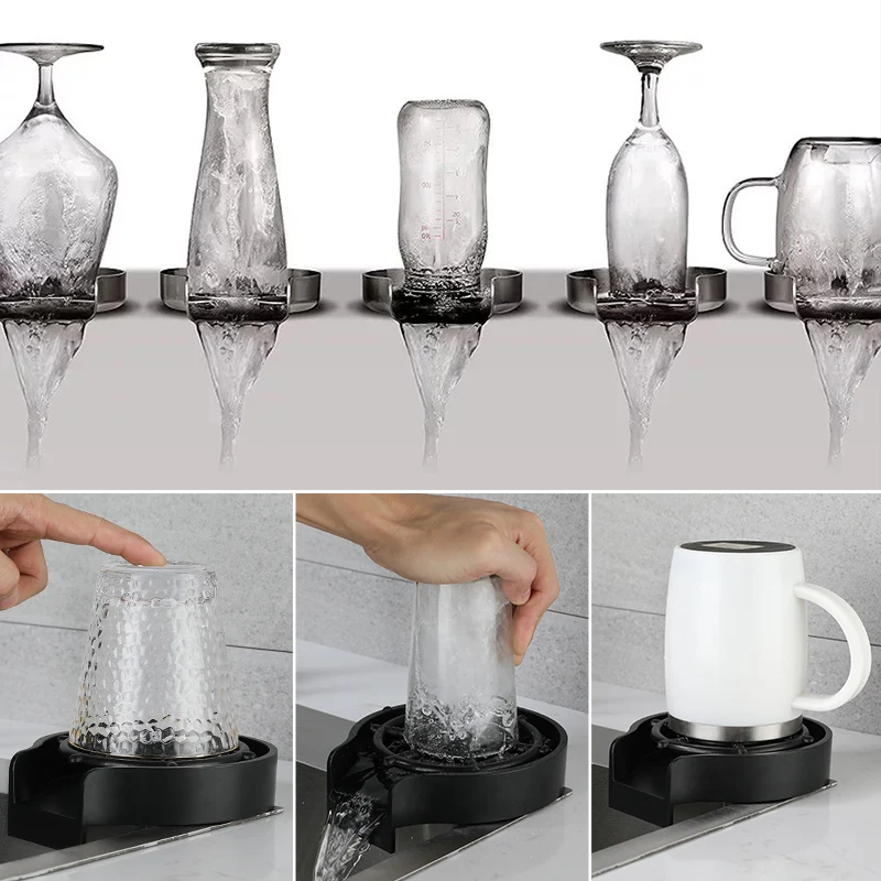 FOHEEL Washer Bar Glass Rinser Automatic Cup washer Kitchen Tools & Gadgets Specialty Tools Coffee Pitcher Wash Cup Tool