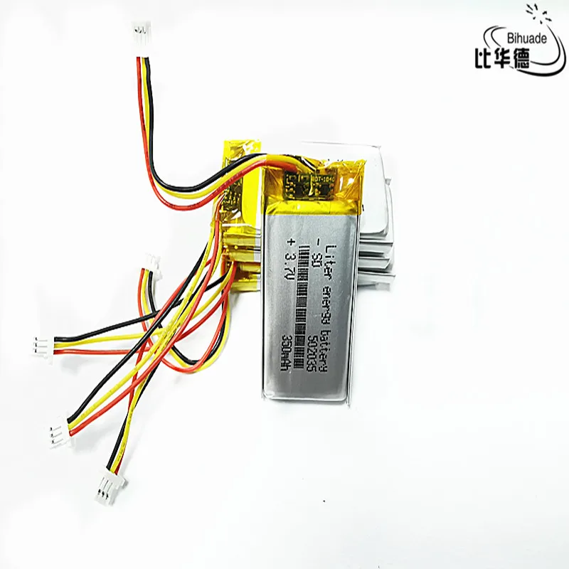 JST PH 1.0mm 3 pin 3.7V,350mAH,502035 polimerowy akumulator litowo-jonowy/litowo-jonowy do TOY,POWER BANK,GPS,mp3,mp4