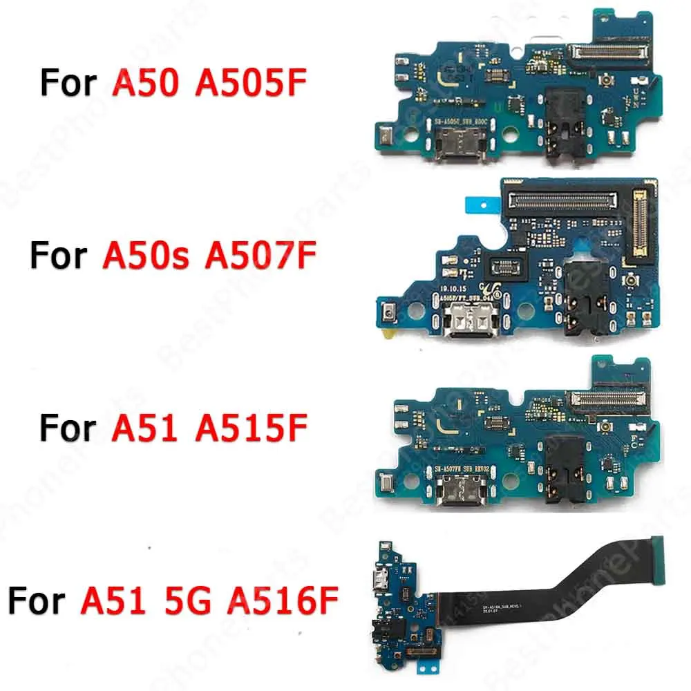 Charging Port For Samsung Galaxy A50 A50s A51 5G A505 A507 A515 A516 Charge Board Plate Pcb Usb Connector Spare Parts