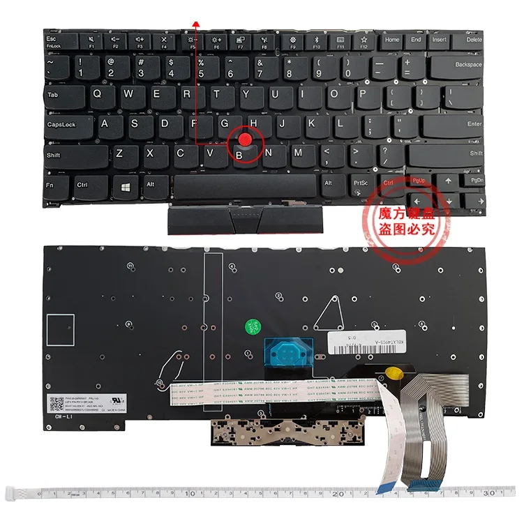 

New US Keyboard Backligt for Lenovo Thinkpad T490S T495S T13s English Backlit Keyboard