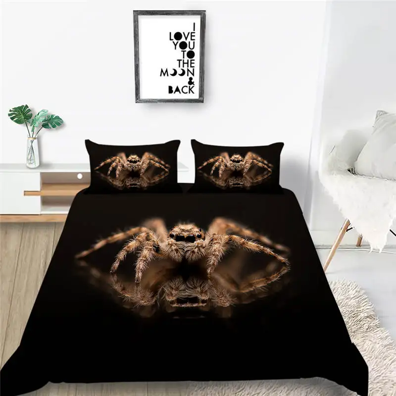 

2020 Bedding Queen Size Variety Spider Design Print Quilt Cover Sets Queen King Bed linens set