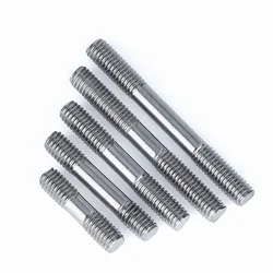 Double End Thread Rod 304 Stainless Steel Stud Bolts Rod Tooth Stick Dual Head Threaded Bar M3 M4 M5 M6 M8 M10 M12 M14 M16