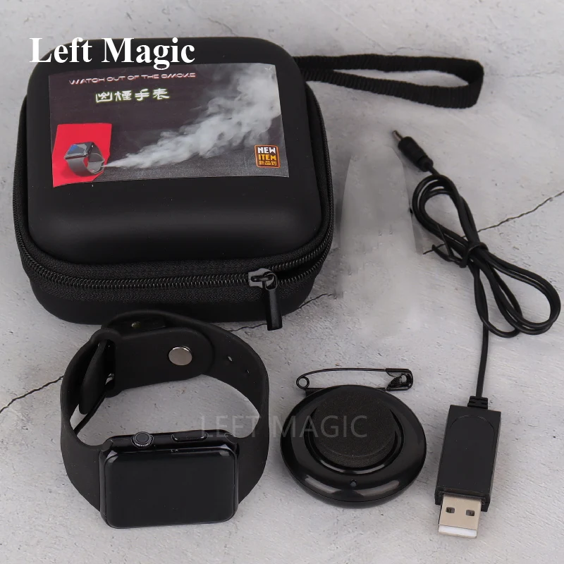 Amazing Smoke Watch Magic Tricks Flash Arm Control Smoke Device Magic Props Mentalism Close Up Street Magician Illusion Gimmick