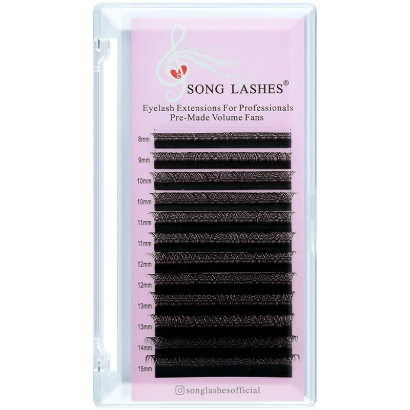 SONG LASHES DDcurl 8-15mm Y Shape W shape Premade Fans Eyelash Extension for Professional tiro matte soft naturure Lashes