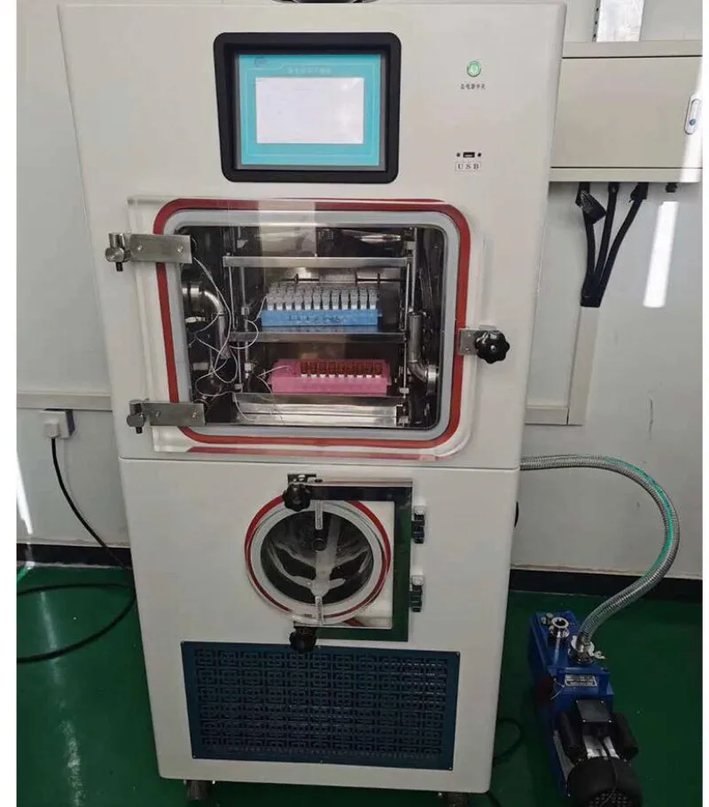 0.3 ㎡ آلة تجفيف وتجميد متوسطة الحجم للصيدلة البيولوجية فراغ تجميد آلة تجفيف المختبر