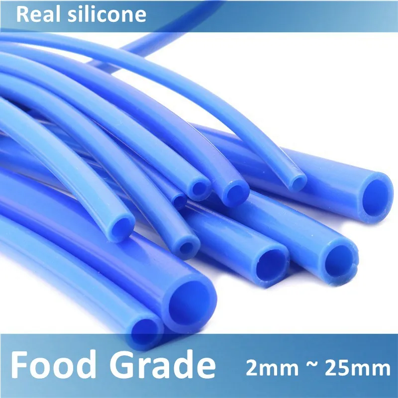 

Universal Blue Silicone Vacuum Tube Hose 2mm~25mm Flexible Food Grade Silica Gel Pipe Auto Car Racing Line Pipe Tube