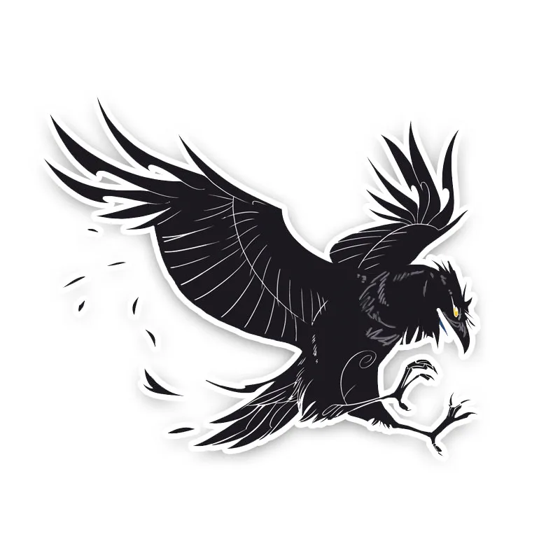 

15cm*13cm Personalized Crow Car Sticker Decoration Waterproof Decal Laptop Suitcase Motorcycle Auto Accessories