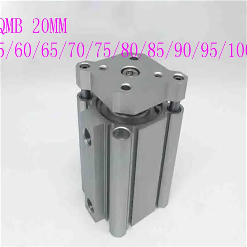 smc type air cylinder CQMB bore 20mm stroke 55/60/65/70/75/80/85/90/95/100mm compact guide rod pneumatic  piston