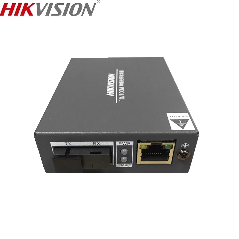 Hikvision 원래 10M/100M DS-3D01R-AE SC 단일 모드 단일 섬유 광학 미디어 변환기 SC 포트 20KM RJ45