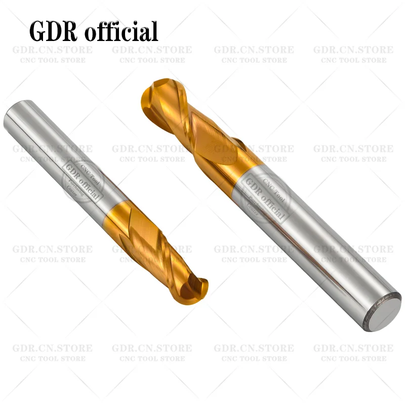 End Mill HRC55 Carbide End Mill 2 Flutes Milling Cutter tools Tungsten Steel Milling Cutter nose end mill