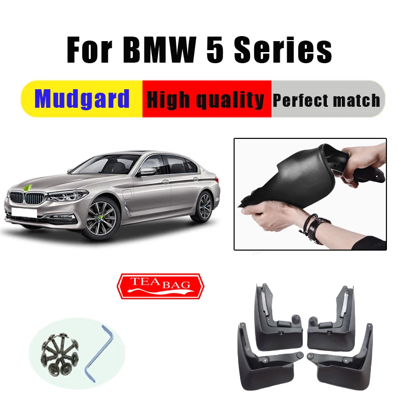 

Mud Flaps For BMW 5 Series E60 E61 F10 F11 G31 F07 GT5 Mudguards Fenders Splash Guards Car Accessories Auto Styline 4 PCS