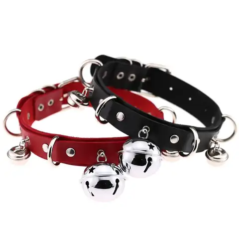 BDSM Bondage Restraints Neck Collar Sex Toys for Couples Punk Style Collar With Bell Fetish Slave Exotic Accessories For Women