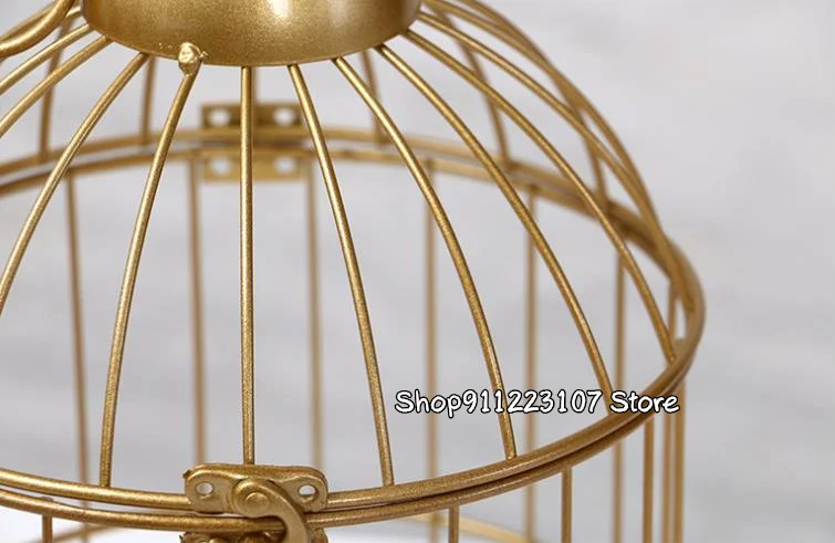 European retro iron bird cage flower stand bird cage balcony outdoor decoration pet supplies decorative bird cage