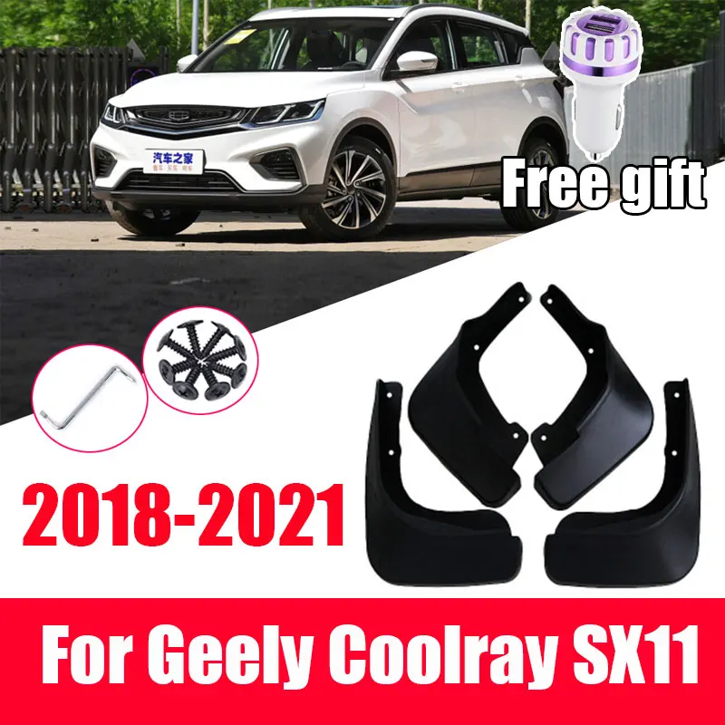 4PCS Car Mudguard For Geely Coolray SX11 2020 2019 2018  Mudguards Accessories Mud Flaps Splash Guards Cover Fender