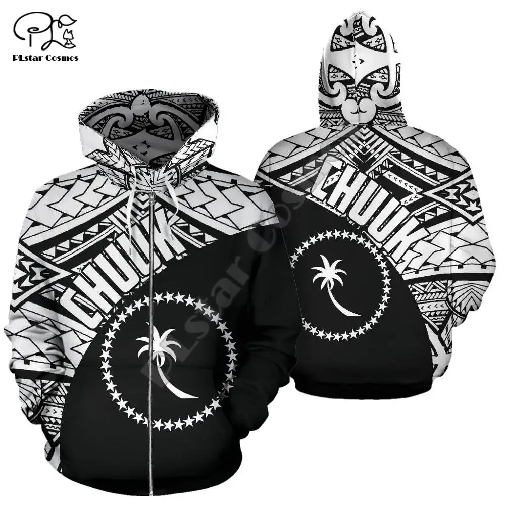 ใหม่ยี่ห้อ Island รัฐชุกประเทศธง Tribal วัฒนธรรม Retro Streetwear Tracksuit ผู้ชาย/ผู้หญิง Pullover 3DPrint Funny Casual Hoodies 24