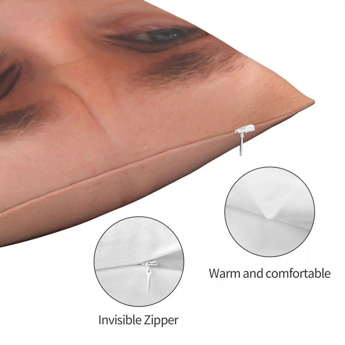 Funda de almohada cuadrada de poliéster, forro de lino y terciopelo con cremallera, decoración para el hogar