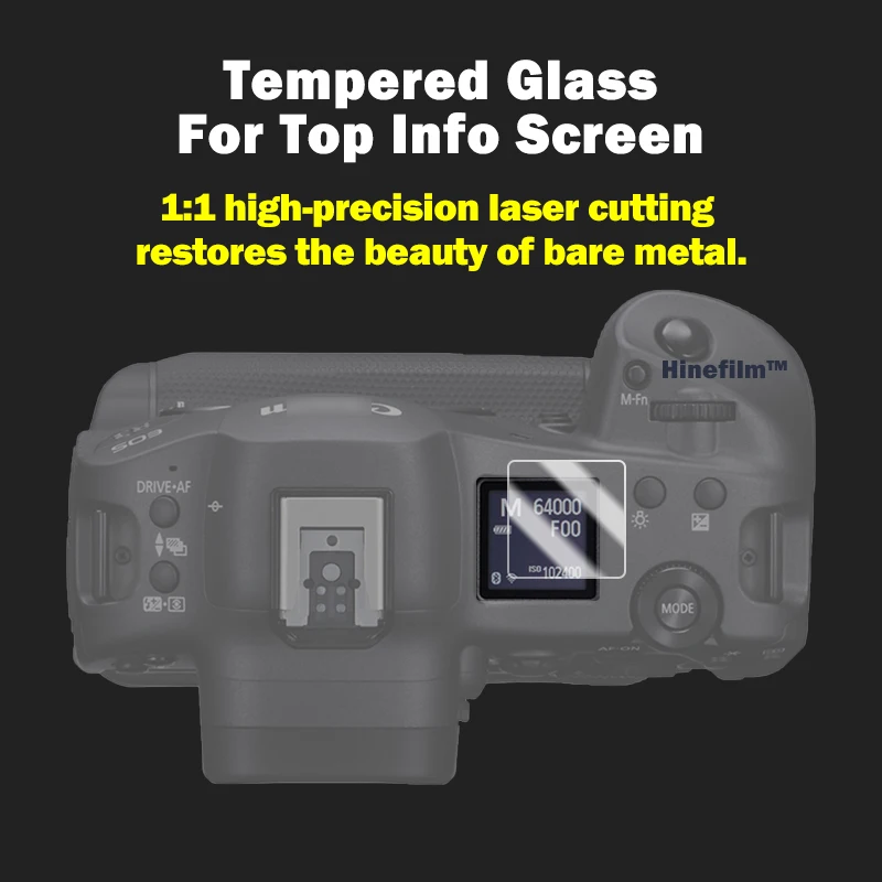 สำหรับ Canon R3 Eosr3ป้องกันฟิล์ม Self-Adhesive EOS R3ทั้งกระจกนิรภัยหลัก LCD + Top ข้อมูลไหล่ป้องกันหน้าจอ