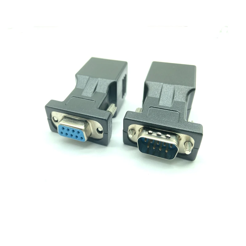 COM Port to LAN Ethernet Port Converter DB9 RS232 male Female to RJ45 Female Adapter 1pcs Requires no external power