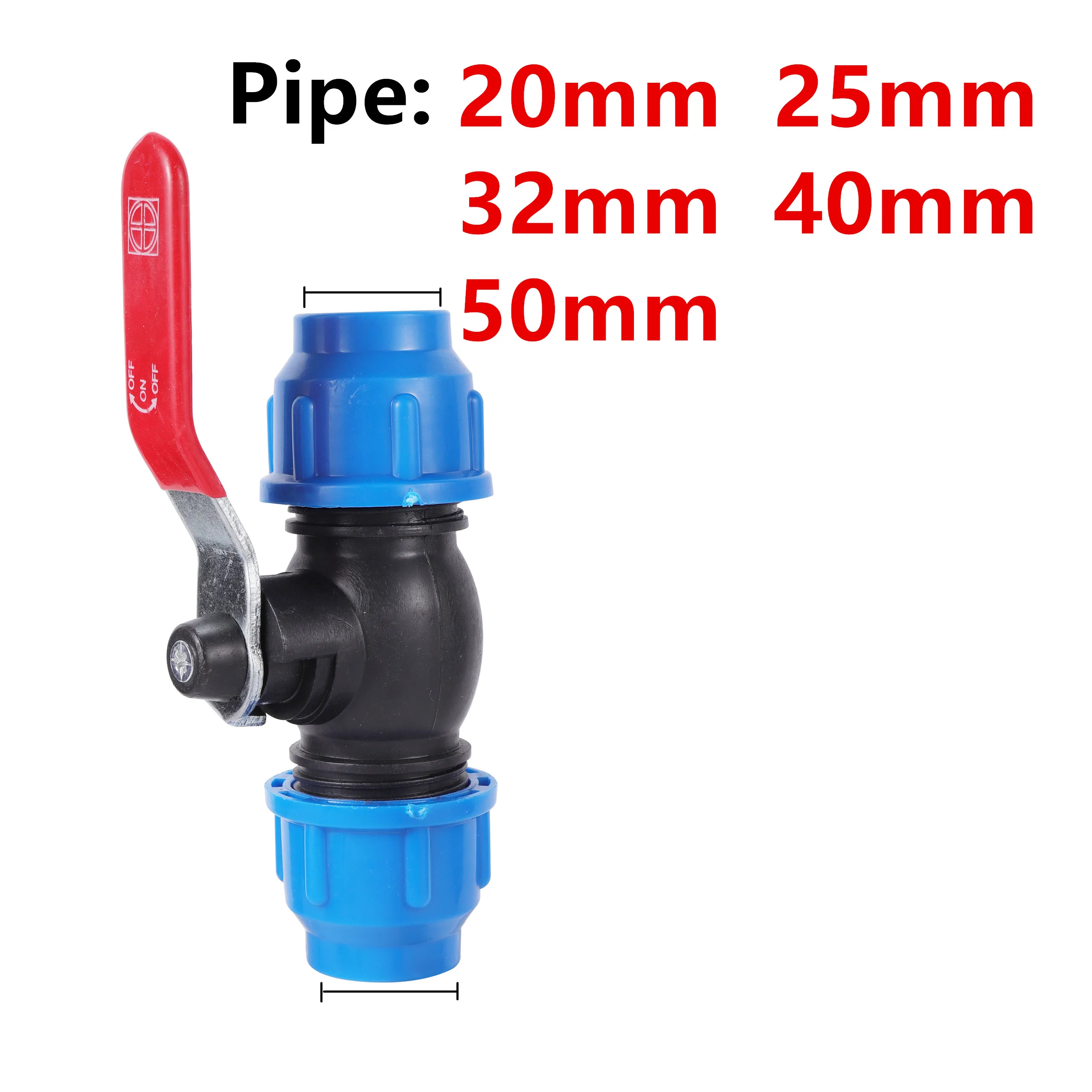 PE-Wasserrohrverbinder, Rohrverschraubungen, 20/25/32/40/50 mm, Wasserrohr, Direktrohr, Schnellventilverbinder, Rohrverbinder, 1 Stück
