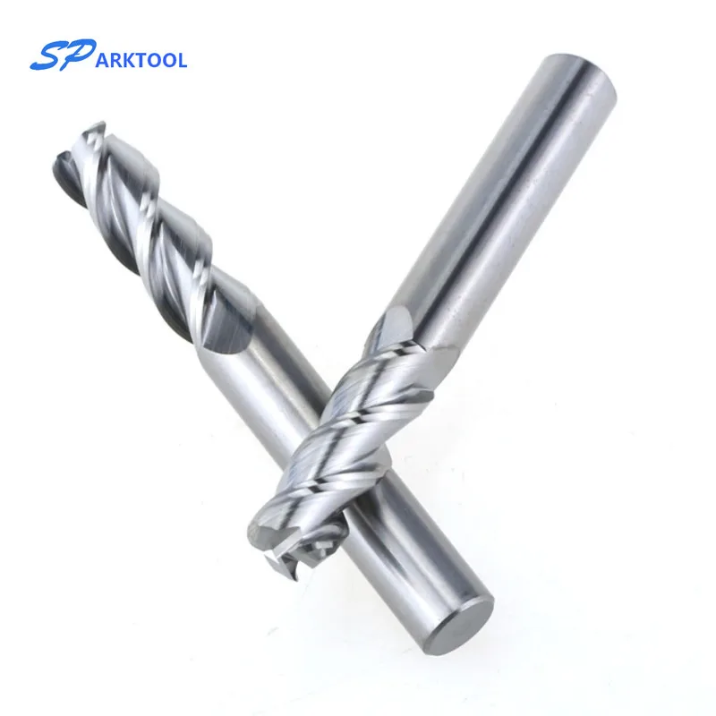 Fraise en bout en carbure de tungstène, fraise en bout en aluminium à 3 cannelures, fraise Frez en acier, outils CNC, métal Fresa, HRC55
