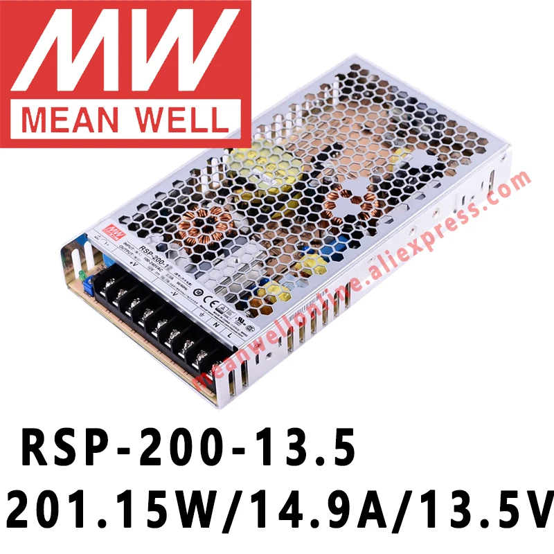 

Mean Well RSP-200-13.5 meanwell 13.5VDC/14.9A/200W Single Output with PFC Function Power Supply online store