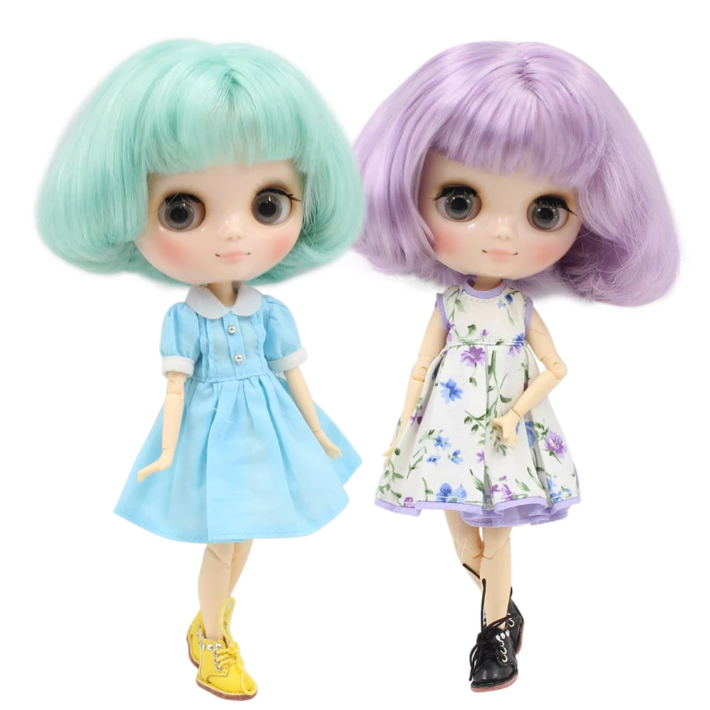 DBS middie blyth doll 20cm 1/8 BJD joint body matte face glossy face colorful long short hair with hand gestures