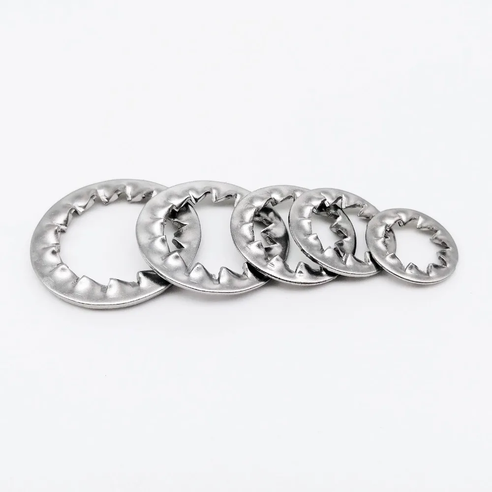 M2 M2,5 M3 M4 M5 M6 M8 M10 M12 M14 - M24 GB861.2 DIN6798J A2-70 304 Edelstahl interne gezahnte Sicherungsscheibendichtung – Detail 3