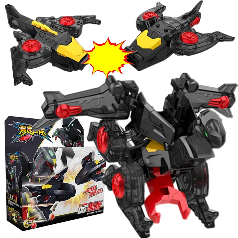 Burst Speed Merge Deformation Robot Chariot Mecha Toy Car Action Figures Collision Fit Transform Robot Kids Toys Birthday Gift