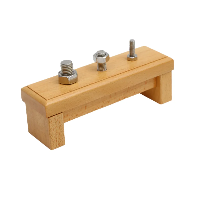 Montessori Educational Equipment Nuts/ Bolts on a Wooden Base Life Practical Material Kids Motor Skill Trainning Tool Screw Game