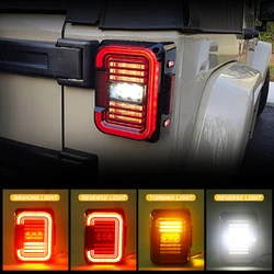 DOT JK LED Tail Lights For Jeep Wrangler JK JKU 2007-2018 DRL Brake Reverse Turning Lamps 12v approved Accessories for the car