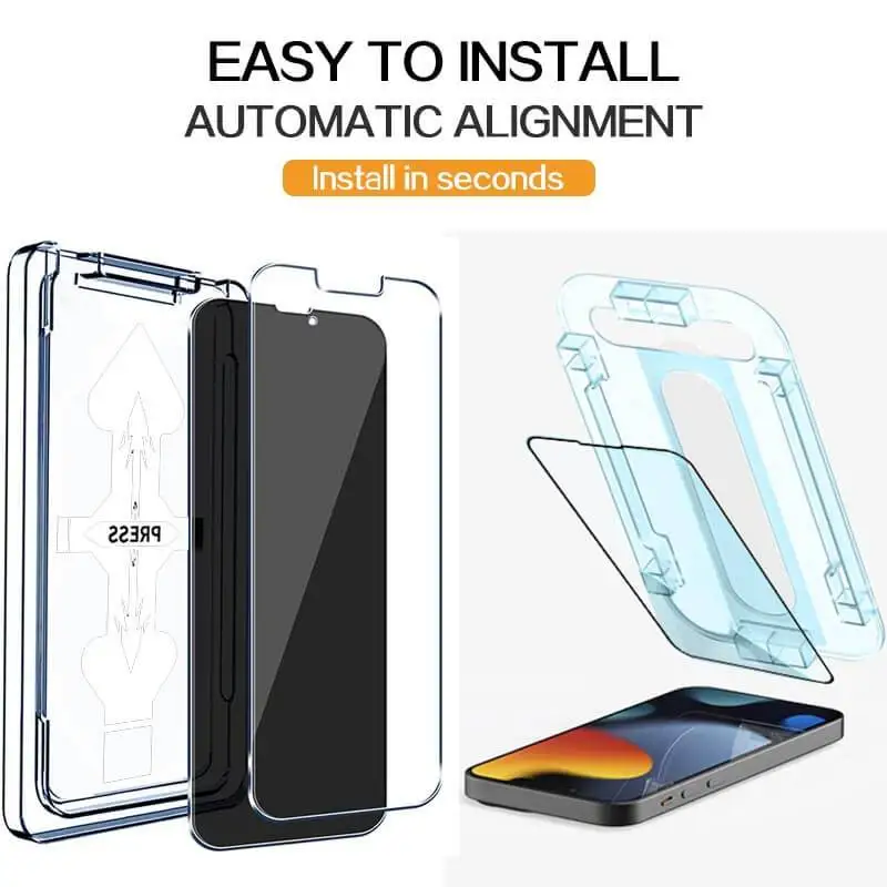 Tự Động Căn Chỉnh Điện Thoại Bảo Vệ Bộ Phim Nhanh Chóng Dán Thứ Hai Dán Iphone12/13 Chống Bụi/Chống Peep Thứ Hai dán Thần Dropshipping