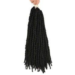 Pre-twisted Passion Twist Braiding Hair For Women Low Temperature Flame Retardant Synthetic Fiber Crochet Hair 24