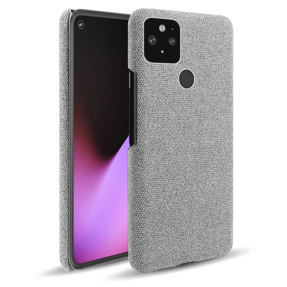 Fabric leather case for Google Pixel 5 5A 4 XL 4XL pixel5 pixel5a, Slim retro hard pc cover for pixel 4XL Funda