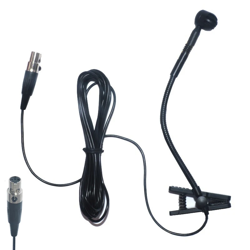 PGA98 ميكروفون أداة Gooseneck ل Shure ULX SLX PGX QLX GLX اللاسلكية الصوت وحدة التحكم خلاط 48 فولت الوهمية الطاقة XLR Mini